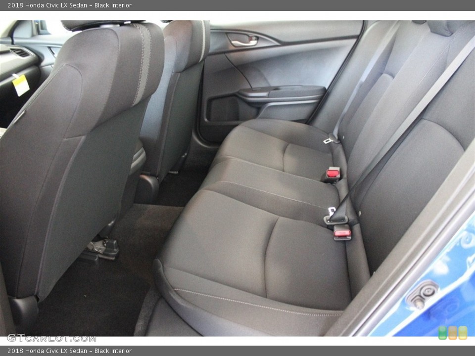 Black Interior Rear Seat for the 2018 Honda Civic LX Sedan #123598295