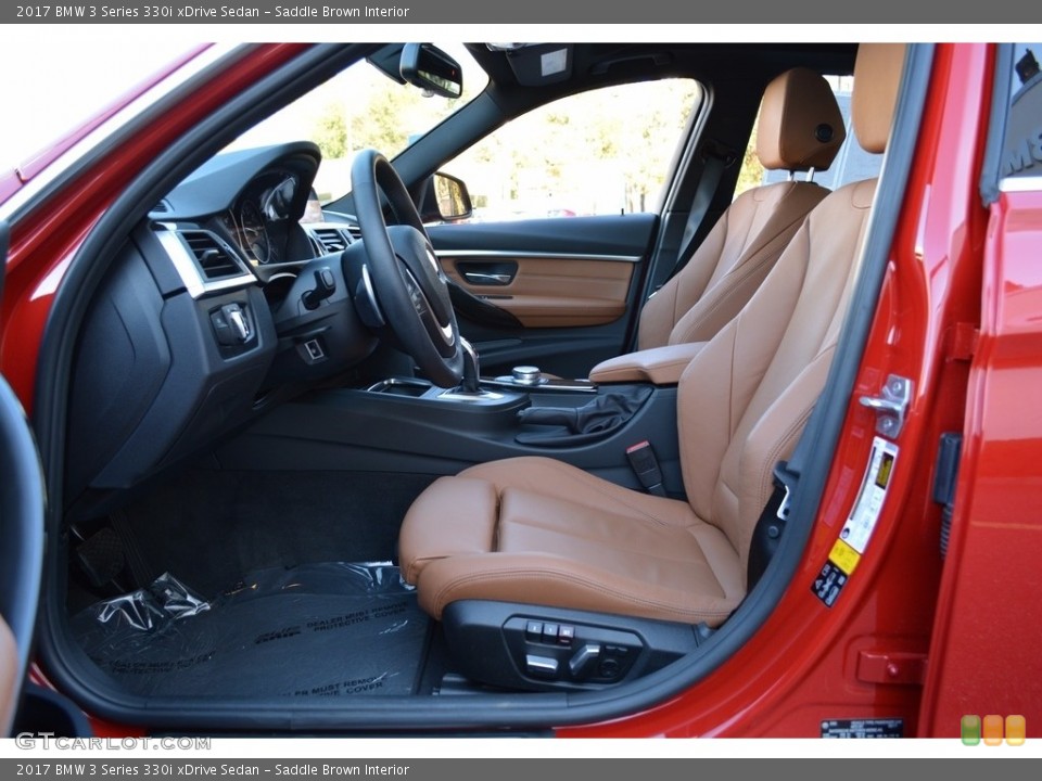 Saddle Brown Interior Photo for the 2017 BMW 3 Series 330i xDrive Sedan #123599393
