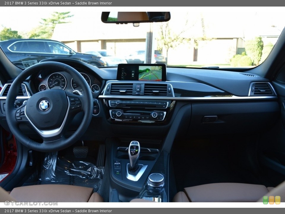 Saddle Brown Interior Dashboard for the 2017 BMW 3 Series 330i xDrive Sedan #123599507