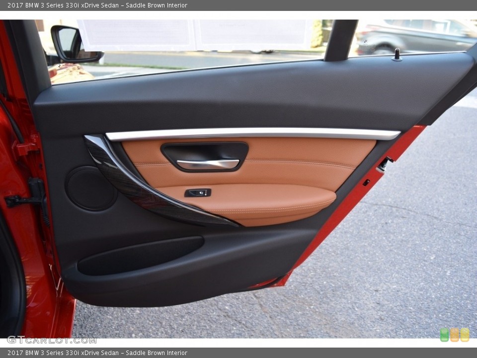 Saddle Brown Interior Door Panel for the 2017 BMW 3 Series 330i xDrive Sedan #123599747