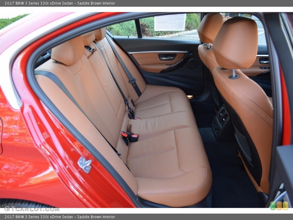 Saddle Brown Interior Rear Seat for the 2017 BMW 3 Series 330i xDrive Sedan #123599774