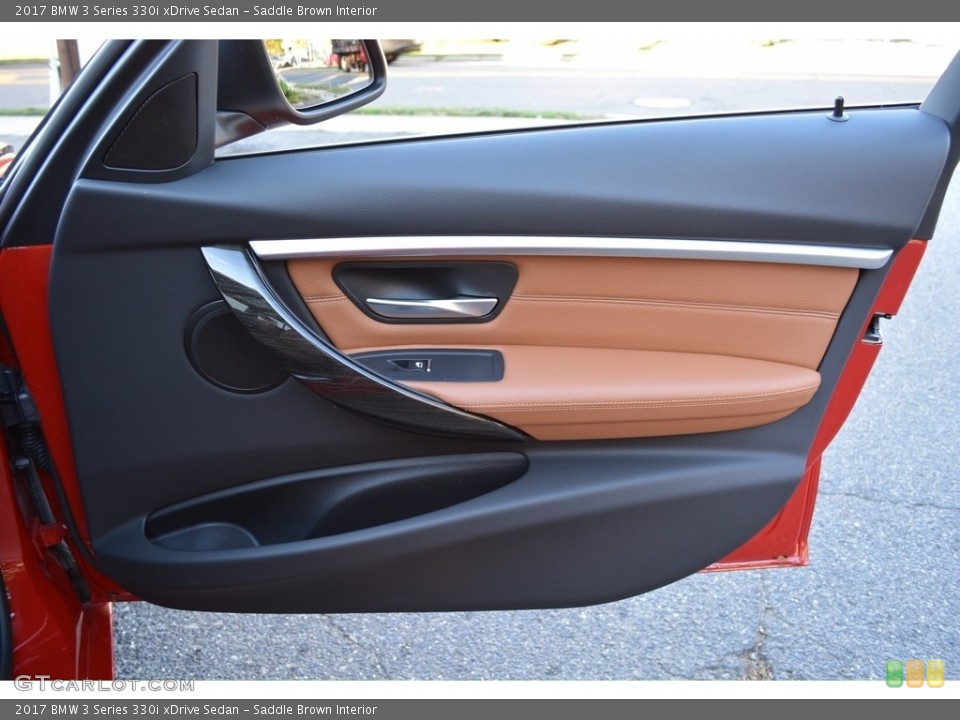 Saddle Brown Interior Door Panel for the 2017 BMW 3 Series 330i xDrive Sedan #123599801