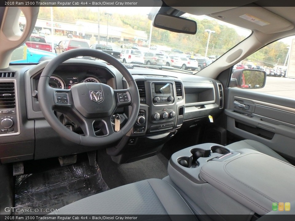 Black/Diesel Gray Interior Photo for the 2018 Ram 1500 Tradesman Regular Cab 4x4 #123601025