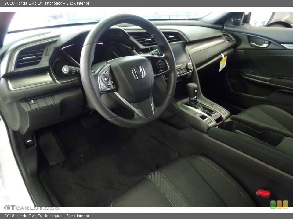 Black Interior Photo for the 2018 Honda Civic EX Hatchback #123602303
