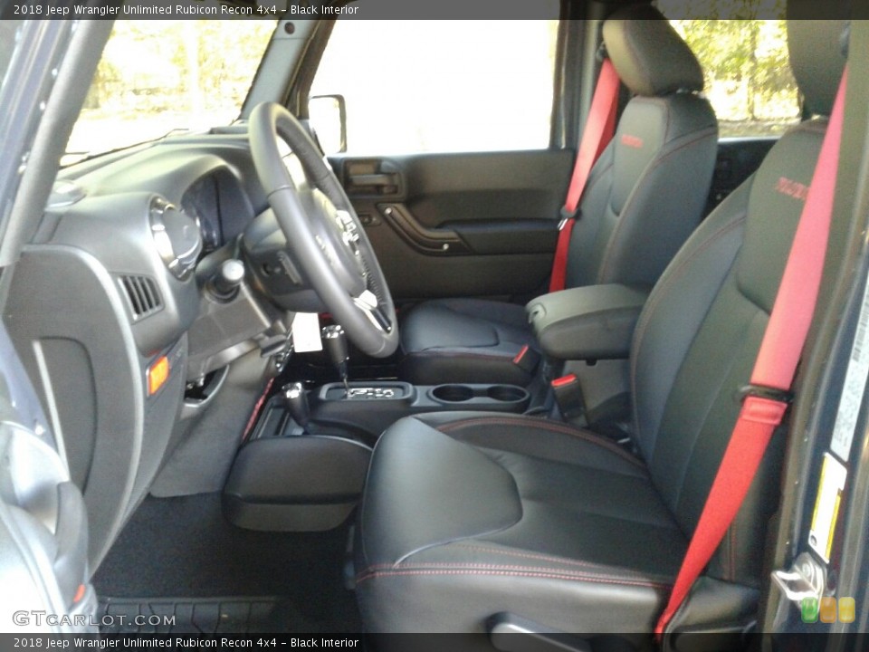 Black Interior Front Seat for the 2018 Jeep Wrangler Unlimited Rubicon Recon 4x4 #123607172