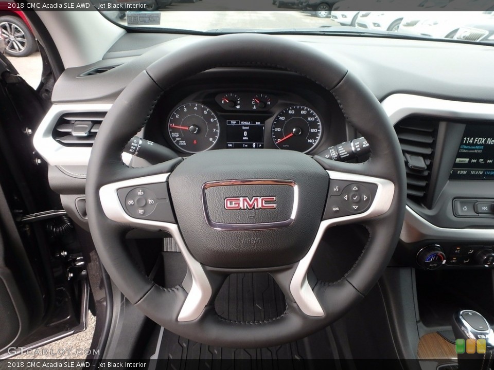 Jet Black Interior Steering Wheel for the 2018 GMC Acadia SLE AWD #123626437