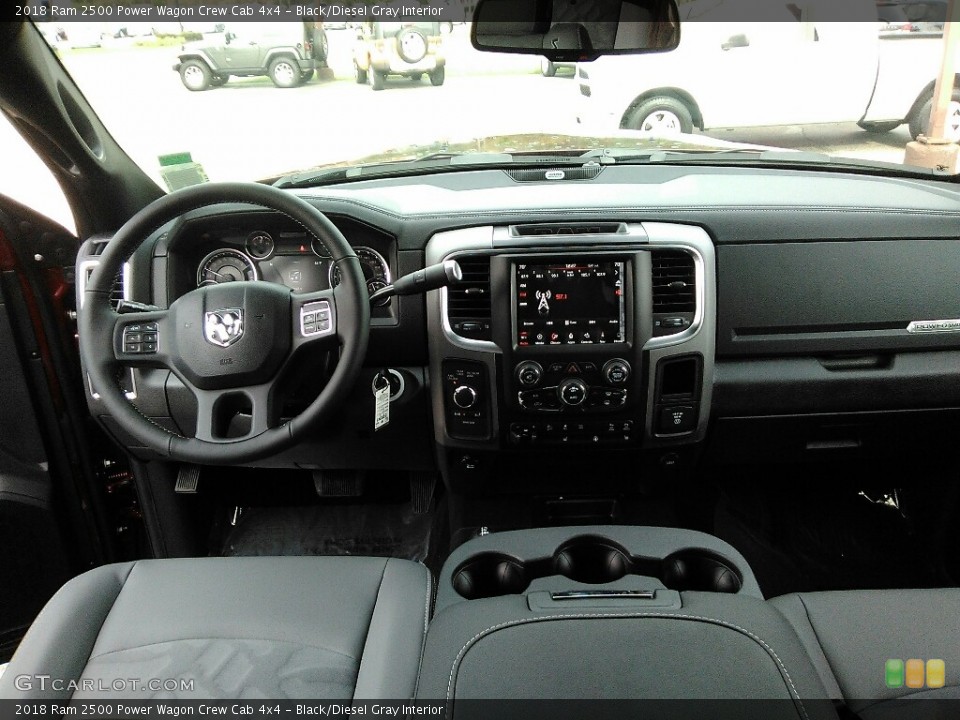 Black/Diesel Gray Interior Dashboard for the 2018 Ram 2500 Power Wagon Crew Cab 4x4 #123632422