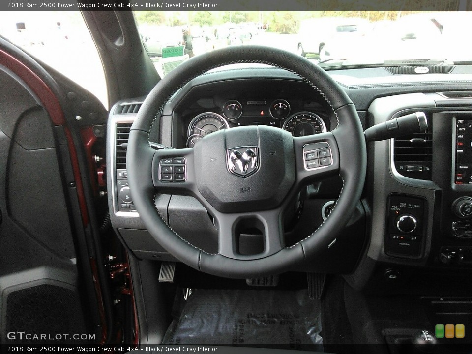 Black/Diesel Gray Interior Steering Wheel for the 2018 Ram 2500 Power Wagon Crew Cab 4x4 #123632467