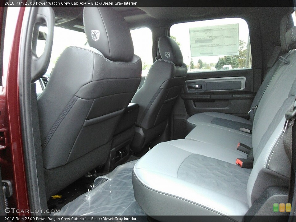 Black/Diesel Gray Interior Rear Seat for the 2018 Ram 2500 Power Wagon Crew Cab 4x4 #123632716