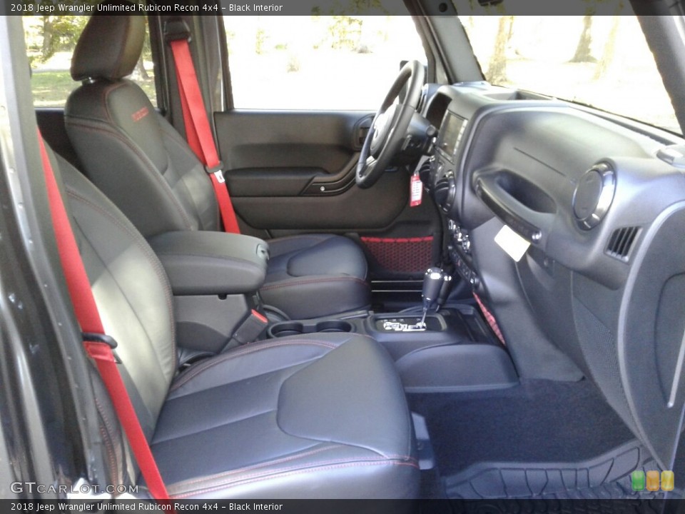 Black Interior Front Seat for the 2018 Jeep Wrangler Unlimited Rubicon Recon 4x4 #123641110