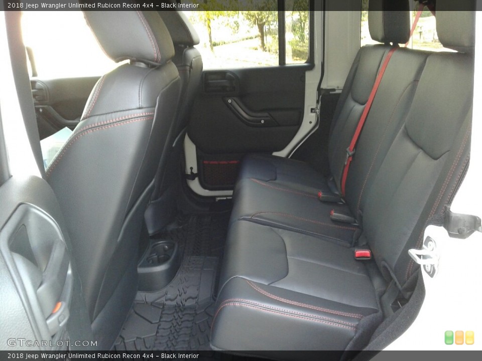 Black Interior Rear Seat for the 2018 Jeep Wrangler Unlimited Rubicon Recon 4x4 #123645334