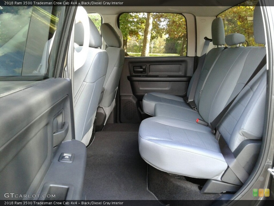 Black/Diesel Gray Interior Rear Seat for the 2018 Ram 3500 Tradesman Crew Cab 4x4 #123649699