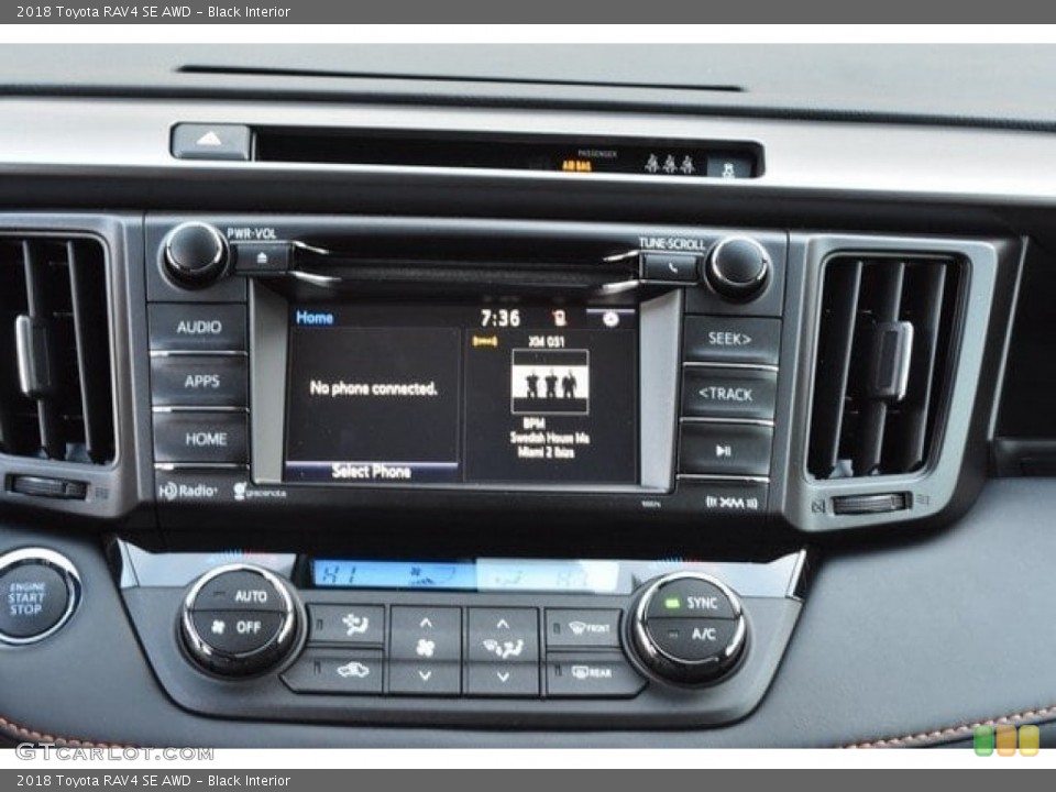 Black Interior Controls for the 2018 Toyota RAV4 SE AWD #123653184