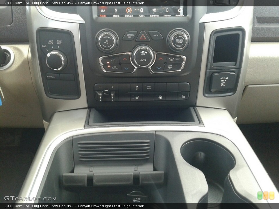 Canyon Brown/Light Frost Beige Interior Controls for the 2018 Ram 3500 Big Horn Crew Cab 4x4 #123653254