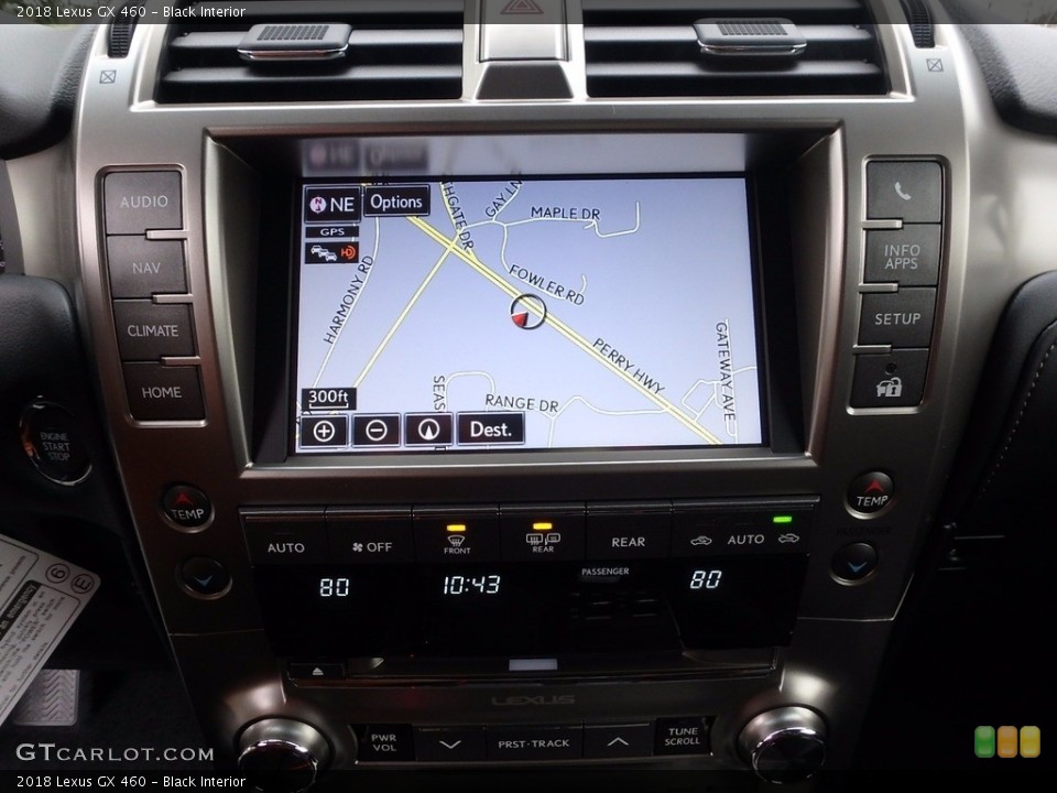 Black Interior Navigation for the 2018 Lexus GX 460 #123656440