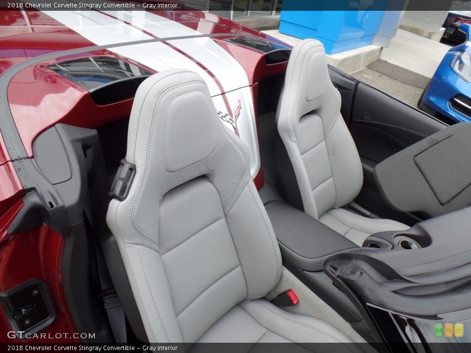 Gray Interior Front Seat for the 2018 Chevrolet Corvette Stingray Convertible #123657049