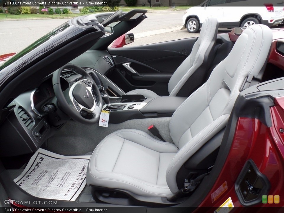 Gray Interior Front Seat for the 2018 Chevrolet Corvette Stingray Convertible #123657115