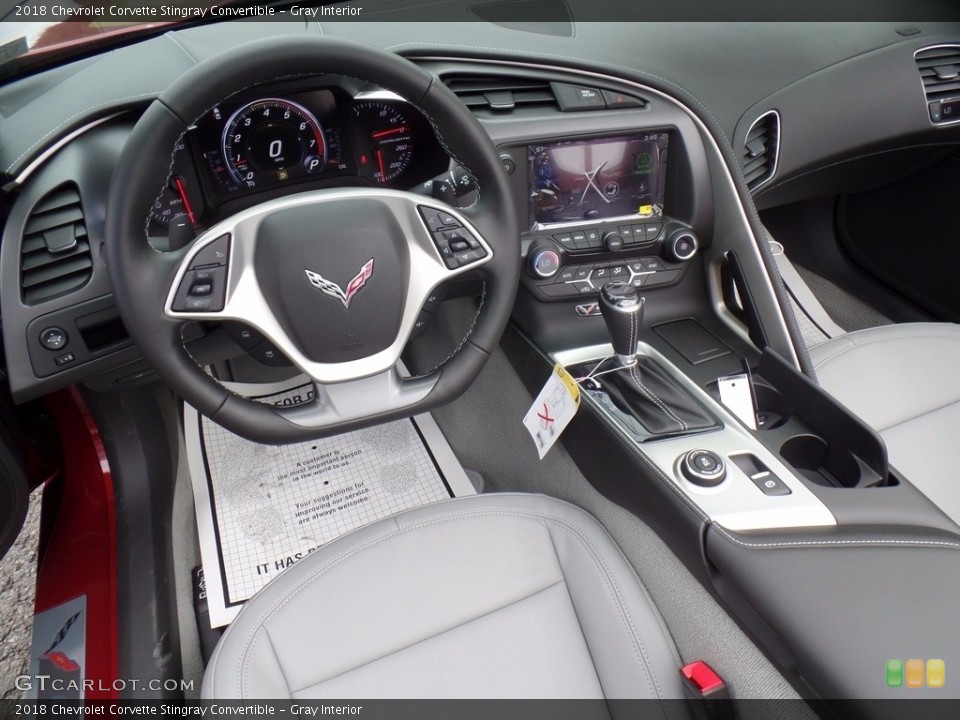 Gray Interior Controls for the 2018 Chevrolet Corvette Stingray Convertible #123657139