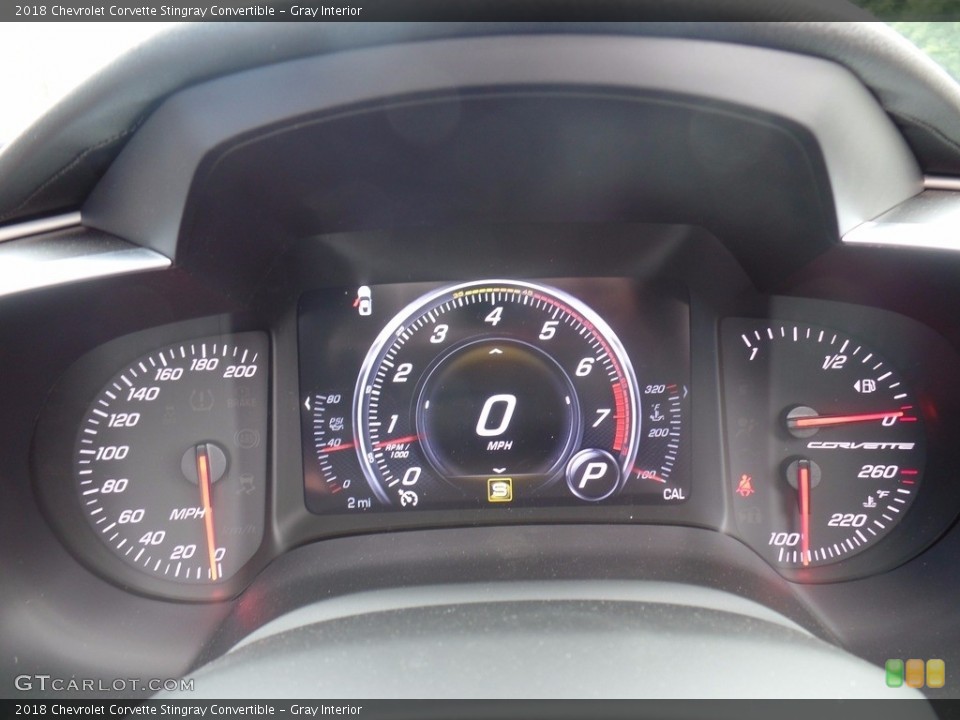 Gray Interior Gauges for the 2018 Chevrolet Corvette Stingray Convertible #123657265