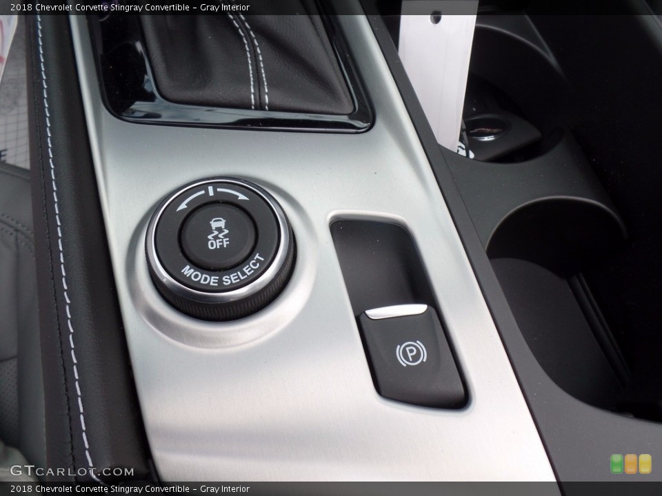 Gray Interior Controls for the 2018 Chevrolet Corvette Stingray Convertible #123657430
