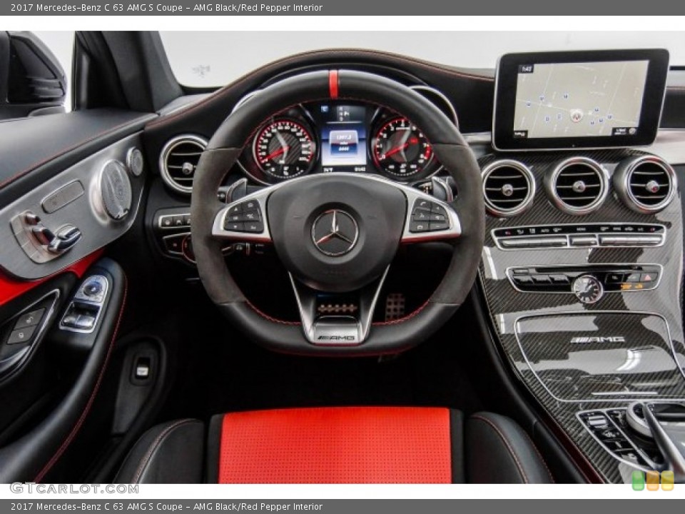 AMG Black/Red Pepper Interior Controls for the 2017 Mercedes-Benz C 63 AMG S Coupe #123658006