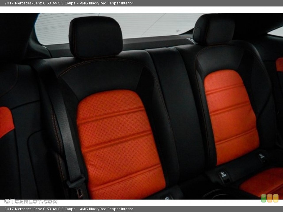 AMG Black/Red Pepper 2017 Mercedes-Benz C Interiors