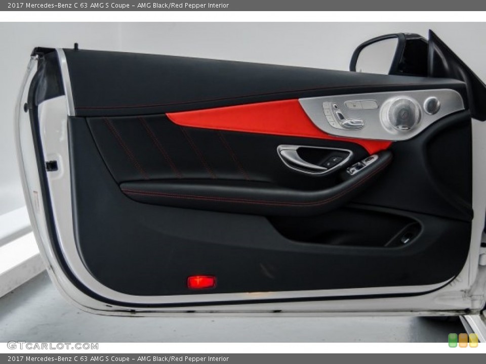 AMG Black/Red Pepper Interior Door Panel for the 2017 Mercedes-Benz C 63 AMG S Coupe #123658270