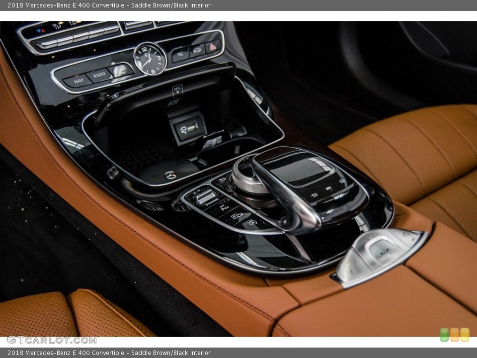Saddle Brown/Black Interior Controls for the 2018 Mercedes-Benz E 400 Convertible #123663706