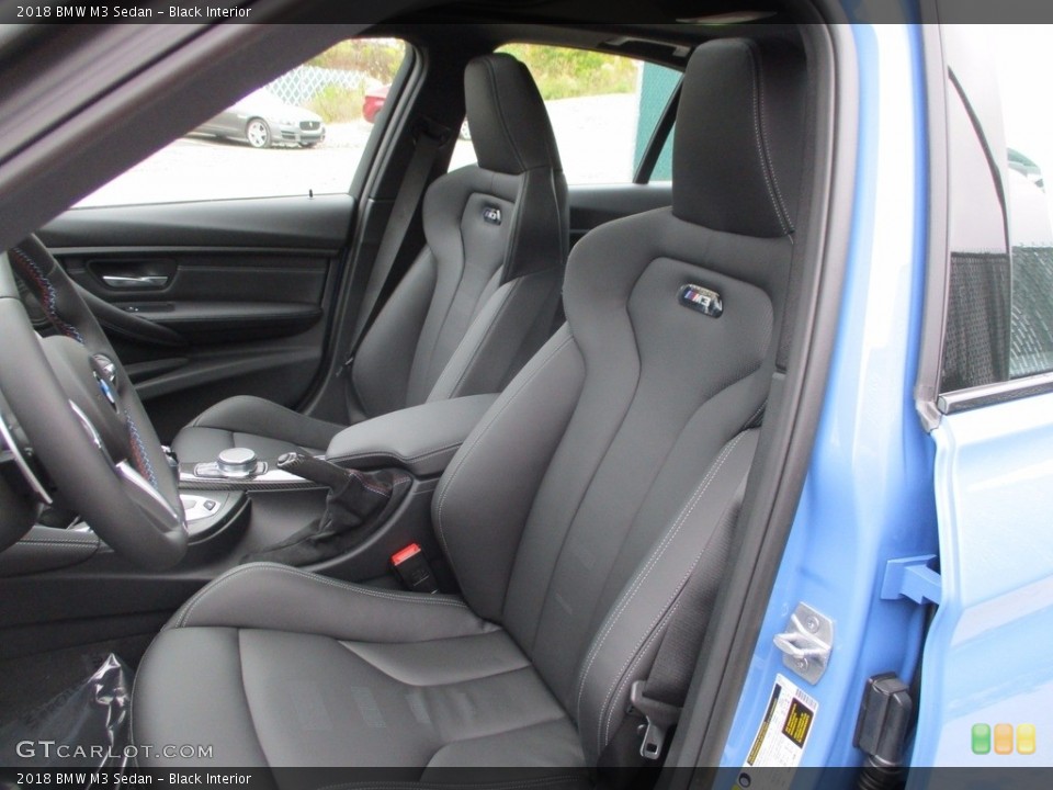 Black Interior Front Seat for the 2018 BMW M3 Sedan #123669038