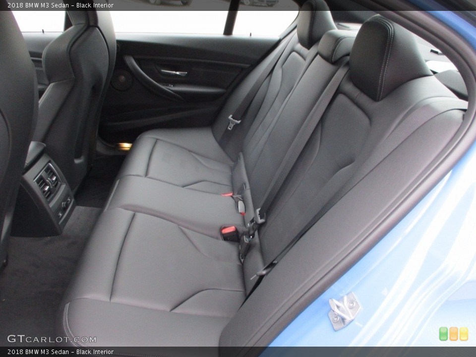 Black Interior Rear Seat for the 2018 BMW M3 Sedan #123669059