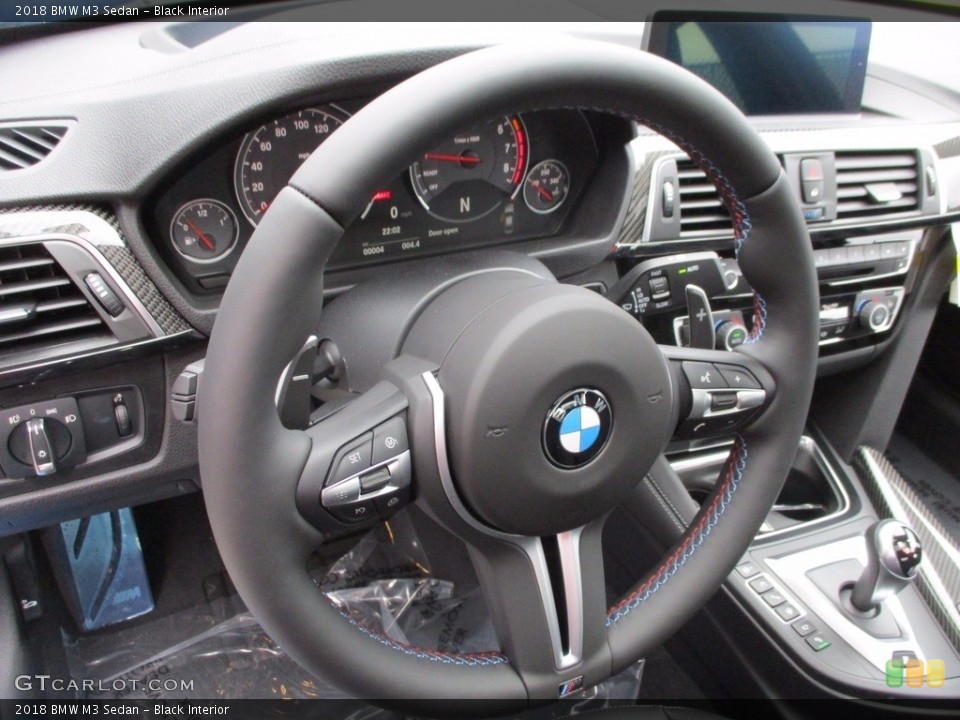 Black Interior Steering Wheel for the 2018 BMW M3 Sedan #123669092