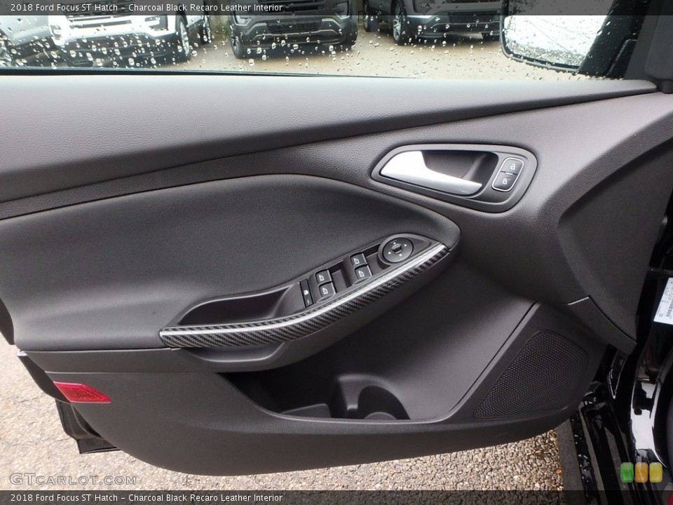 Charcoal Black Recaro Leather Interior Door Panel for the 2018 Ford Focus ST Hatch #123681056