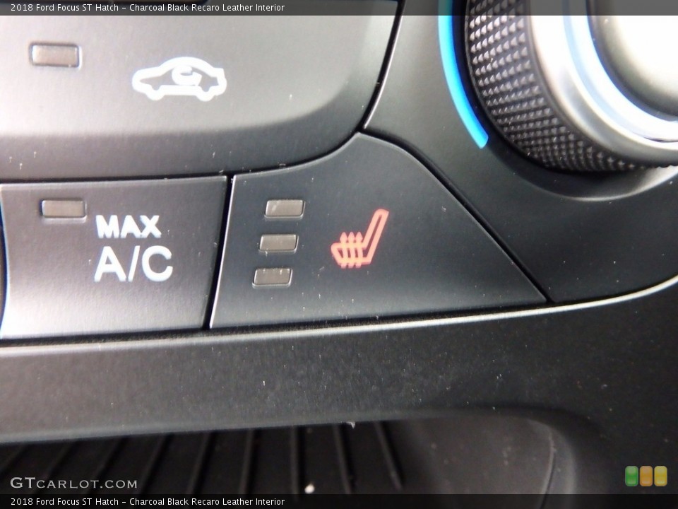 Charcoal Black Recaro Leather Interior Controls for the 2018 Ford Focus ST Hatch #123681176