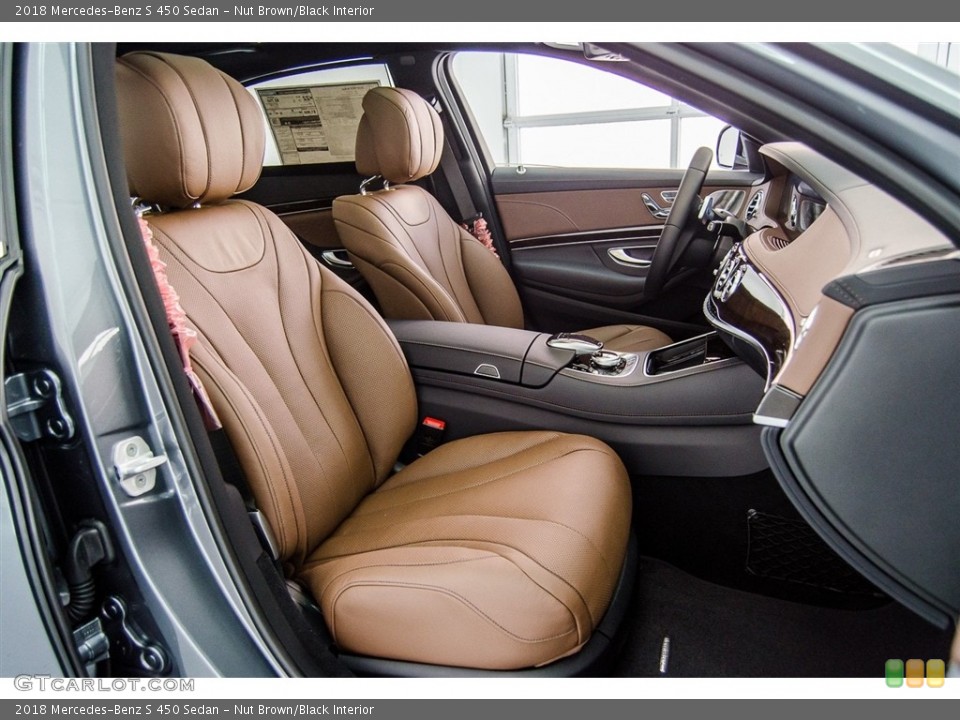 Nut Brown/Black Interior Photo for the 2018 Mercedes-Benz S 450 Sedan #123682544