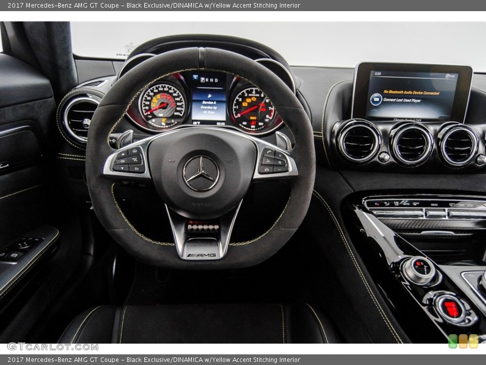 Black Exclusive/DINAMICA w/Yellow Accent Stitching Interior Steering Wheel for the 2017 Mercedes-Benz AMG GT Coupe #123683721