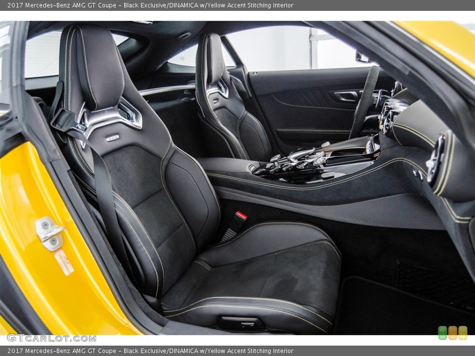 Black Exclusive/DINAMICA w/Yellow Accent Stitching Interior Photo for the 2017 Mercedes-Benz AMG GT Coupe #123683774