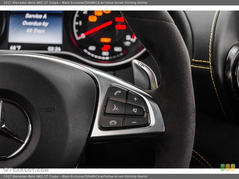 Black Exclusive/DINAMICA w/Yellow Accent Stitching Interior Controls for the 2017 Mercedes-Benz AMG GT Coupe #123684077