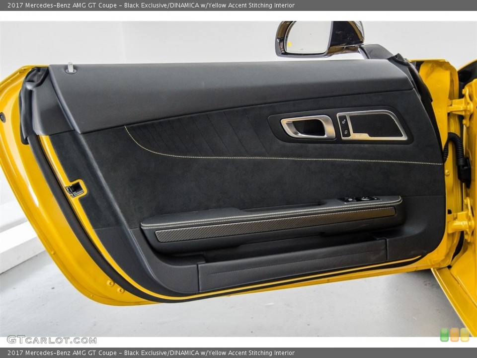 Black Exclusive/DINAMICA w/Yellow Accent Stitching Interior Door Panel for the 2017 Mercedes-Benz AMG GT Coupe #123684218