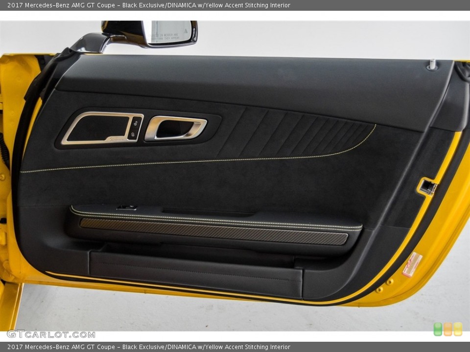 Black Exclusive/DINAMICA w/Yellow Accent Stitching Interior Door Panel for the 2017 Mercedes-Benz AMG GT Coupe #123684326