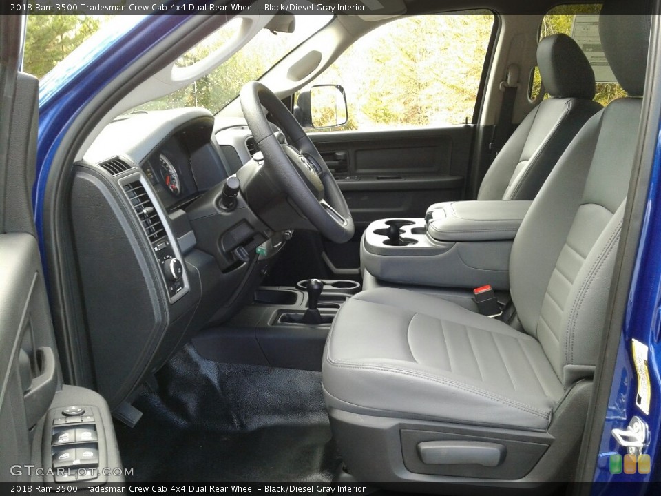 Black/Diesel Gray Interior Front Seat for the 2018 Ram 3500 Tradesman Crew Cab 4x4 Dual Rear Wheel #123685241