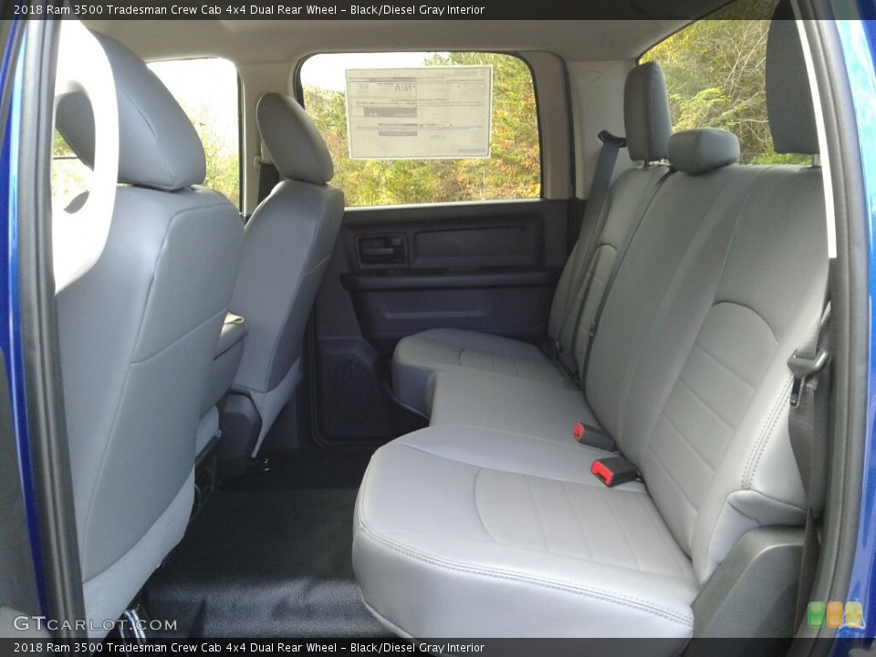 Black/Diesel Gray Interior Rear Seat for the 2018 Ram 3500 Tradesman Crew Cab 4x4 Dual Rear Wheel #123685268