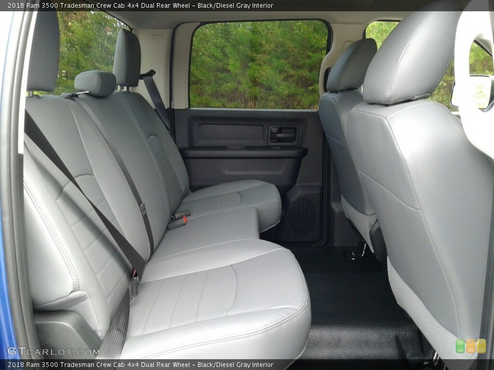 Black/Diesel Gray Interior Rear Seat for the 2018 Ram 3500 Tradesman Crew Cab 4x4 Dual Rear Wheel #123685331