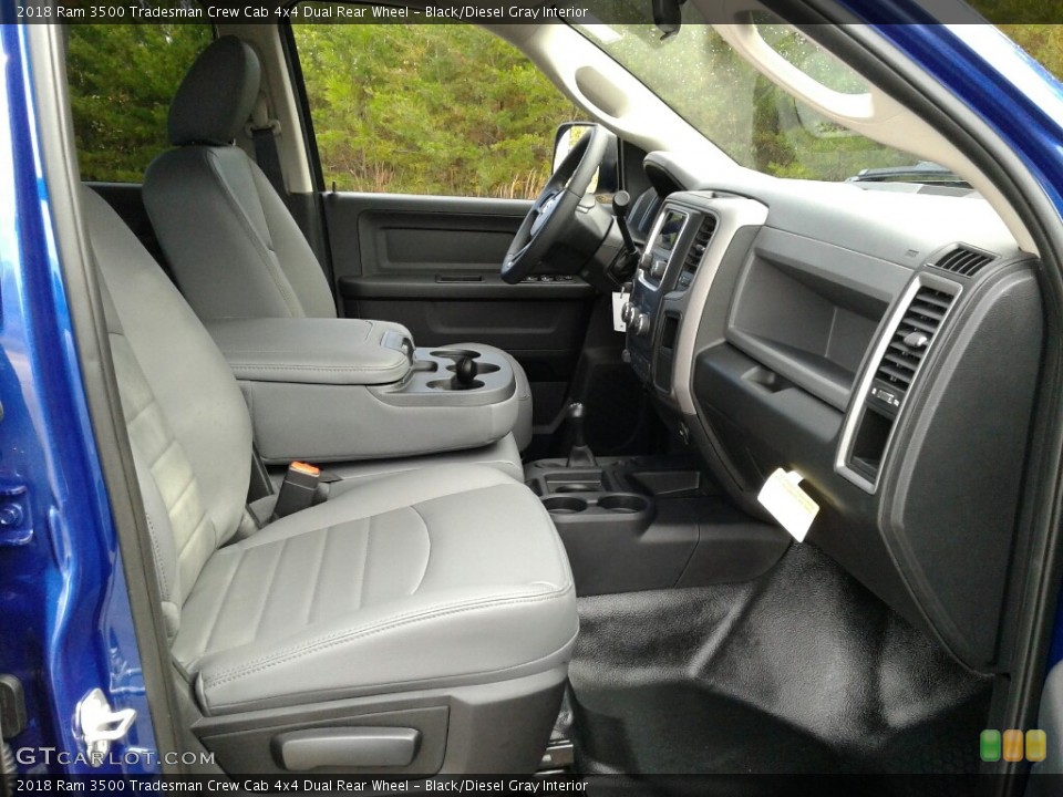 Black/Diesel Gray Interior Front Seat for the 2018 Ram 3500 Tradesman Crew Cab 4x4 Dual Rear Wheel #123685361
