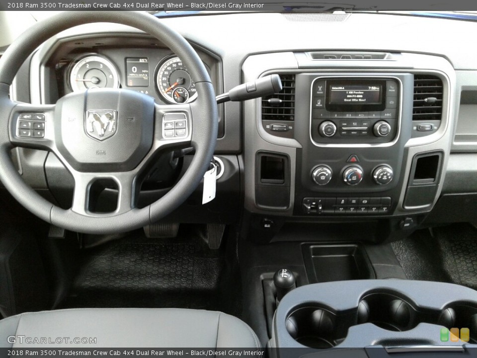 Black/Diesel Gray Interior Dashboard for the 2018 Ram 3500 Tradesman Crew Cab 4x4 Dual Rear Wheel #123685427