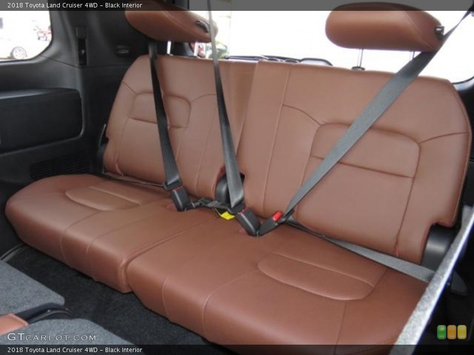 Black Interior Rear Seat for the 2018 Toyota Land Cruiser 4WD #123698456