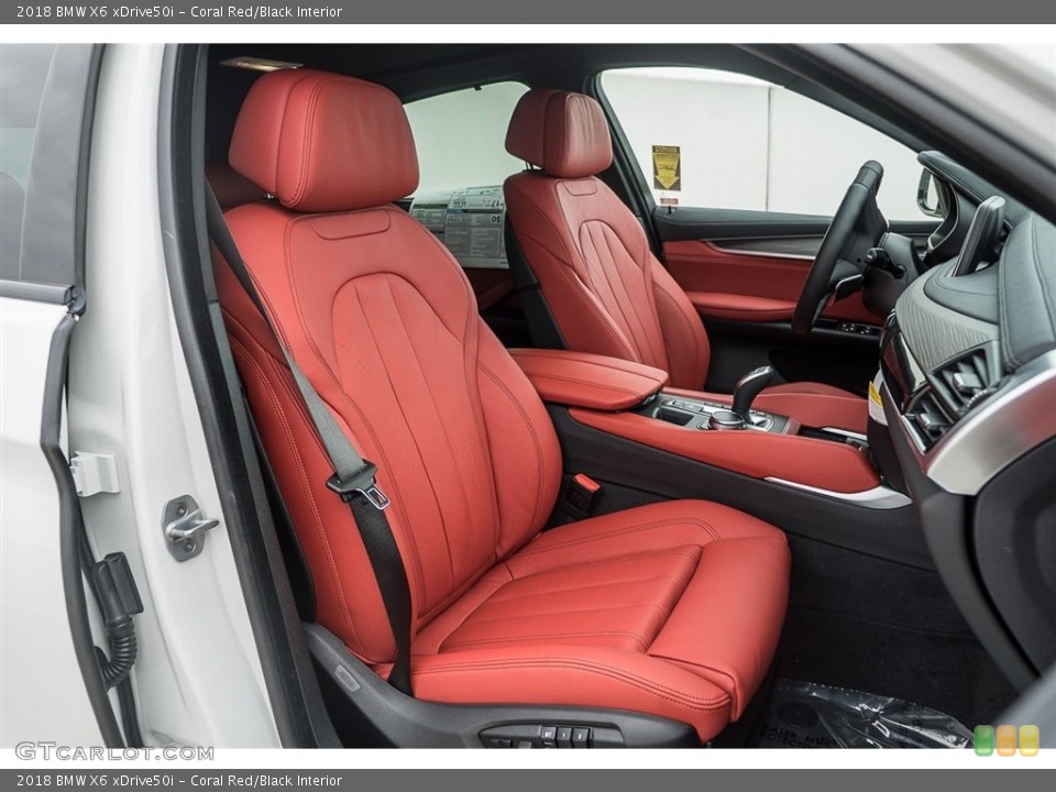 Coral Red/Black Interior Photo for the 2018 BMW X6 xDrive50i #123702650