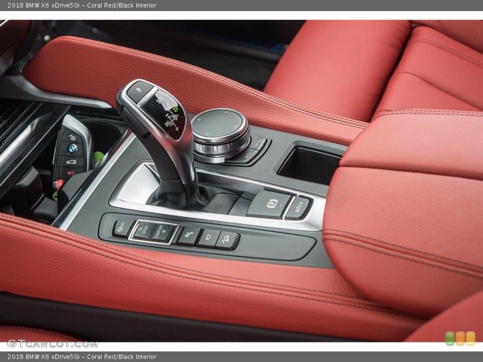 Coral Red/Black Interior Transmission for the 2018 BMW X6 xDrive50i #123702785