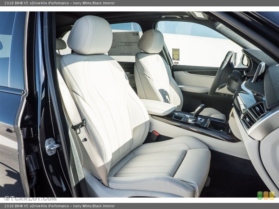 Ivory White/Black 2018 BMW X5 Interiors