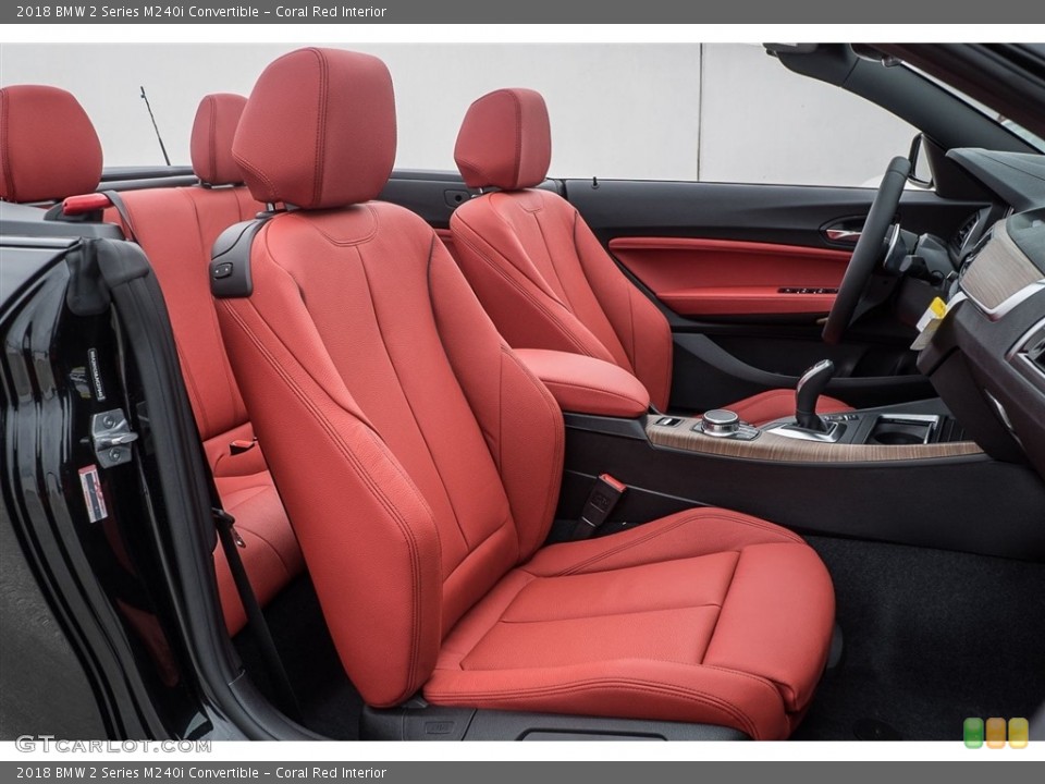 Coral Red Interior Photo for the 2018 BMW 2 Series M240i Convertible #123706400
