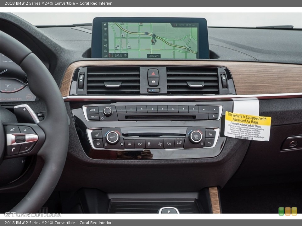 Coral Red Interior Controls for the 2018 BMW 2 Series M240i Convertible #123706505